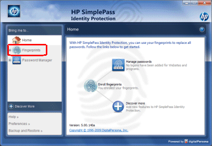 ضبط حساسية قارئ بصمات الأصابع SimplePass في نظام التشغيل Windows 7 أو Vista 